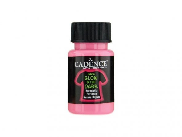 Cadence Gece Parlayan Kumaş Boya - Pembe - Glow in Dark 50ml ürün görseli 1
