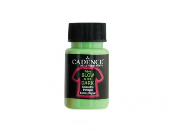 Cadence Gece Parlayan Kumaş Boya - Koyu Yeşil - Glow in Dark 50ml ürün görseli 1