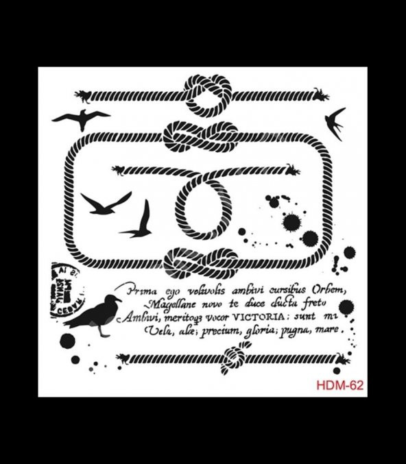 HDM62 Cadence Home Dekor Stencil 25x25 ürün görseli 1