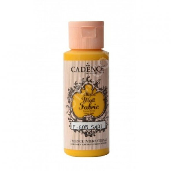 Cadence Style Mat Kumaş Boyası - 605 Sarı 59ml ürün görseli 1