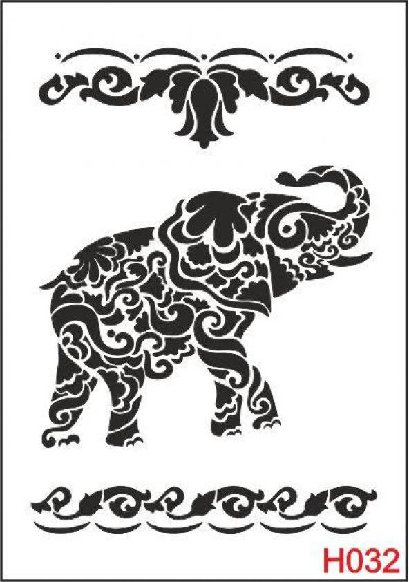 Hayvan Temalı Desenler Stencil Şablon (21x30) H-032 ürün görseli 1