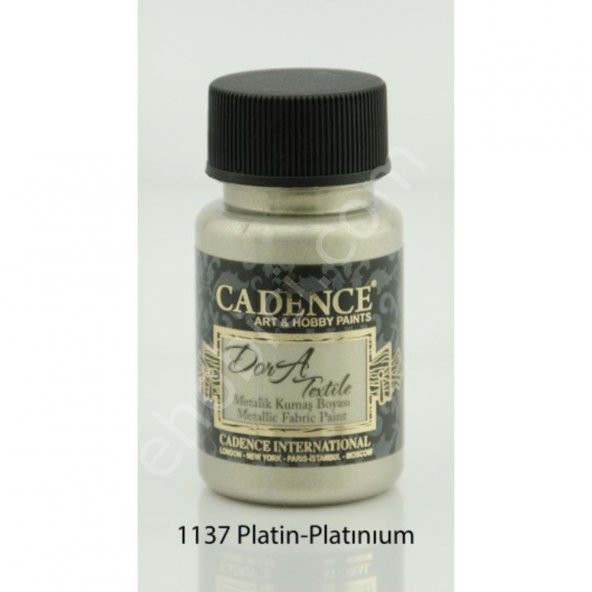 Cadence Dora Metalik Kumaş Boyası 1137 Platin 50ml ürün görseli 1