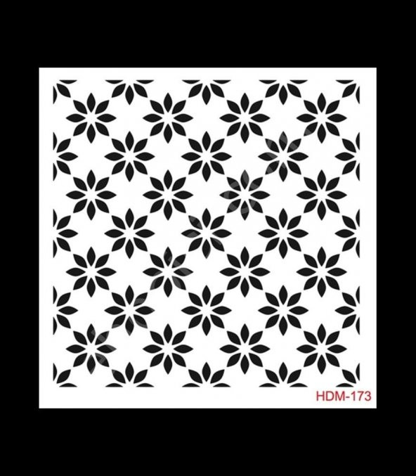 HDM173 Cadence Home Dekor Stencil 25x25 ürün görseli 1