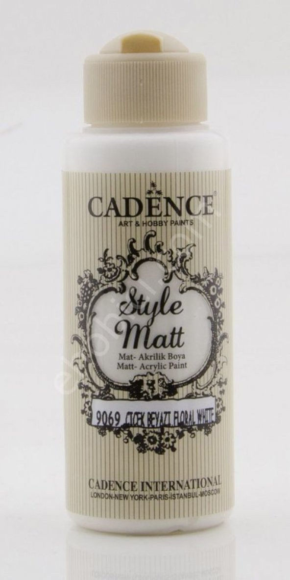 Cadence Style Matt Akrilik Boya S9069 Çiçek Beyaz 120ml ürün görseli 1