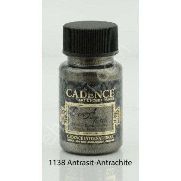 Cadence Dora Metalik Kumaş Boyası 1138 Antrasit 50ml ürün görseli 1