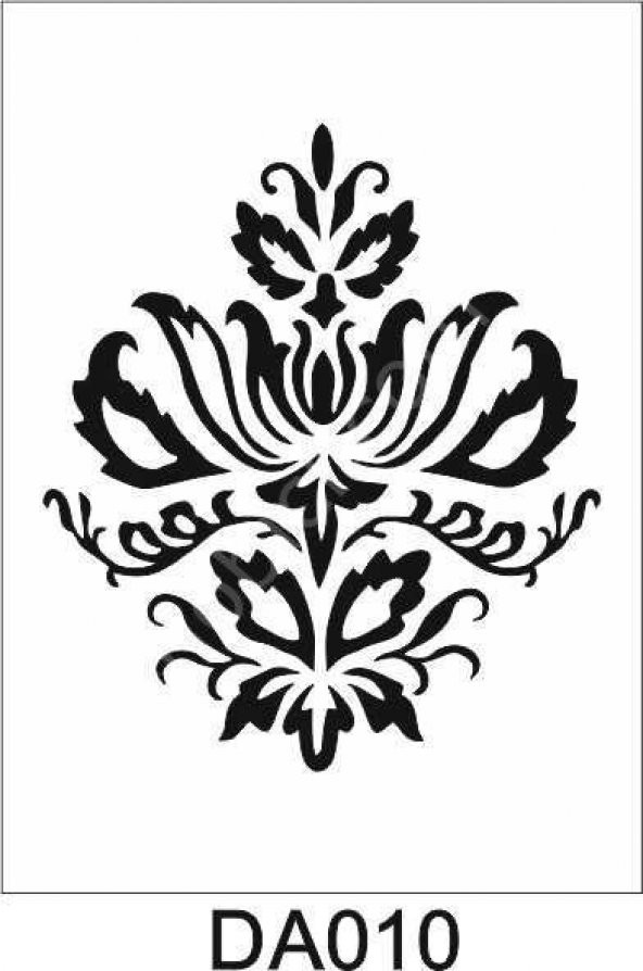 Damask Desen Stencil Şablon (21x30) DA-010 ürün görseli 1