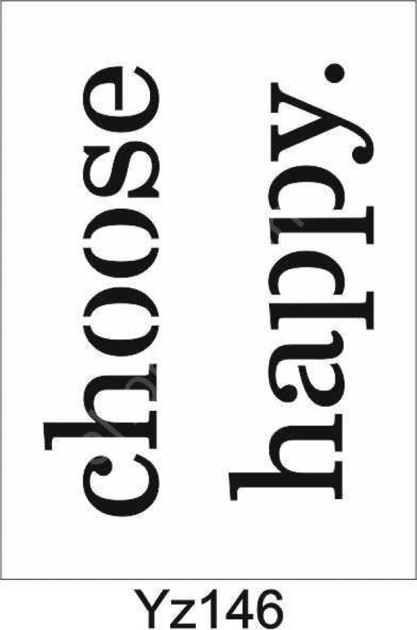 Yazı Desenler Stencil Şablon (25x25) YZ-146 ürün görseli 1