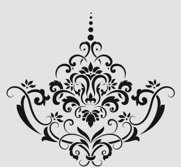 Damask Desen Stencil Şablon (40x40) DA-030 ürün görseli 1
