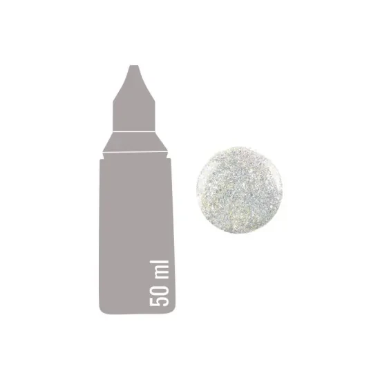 Cadence Simli Boncuk Boya 459 Gümüş Gökkuşağı 50ml ürün görseli 1