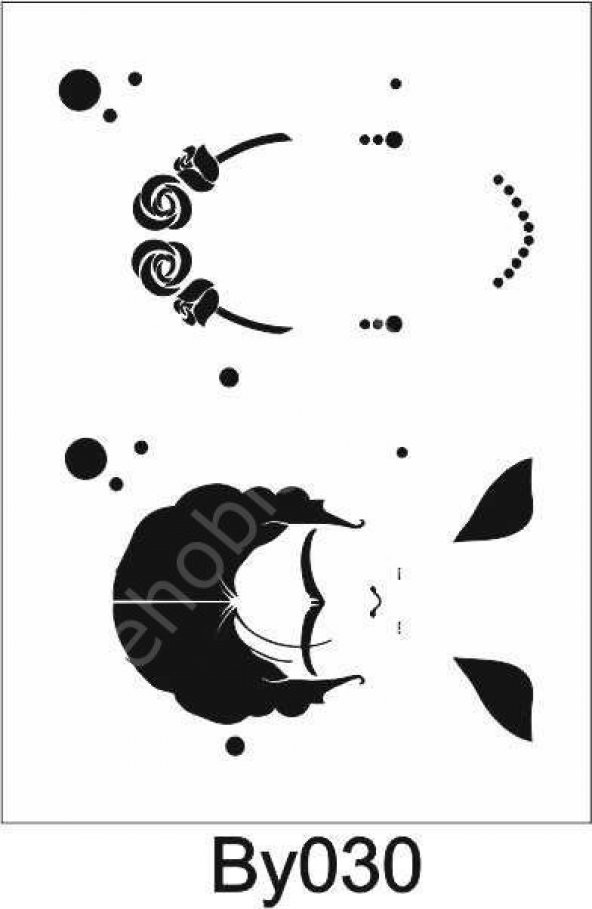 Boyutlu Desen Stencil Şablon (21x30) BY-030 ürün görseli 1