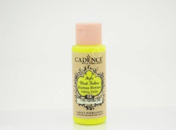 Cadence Style Mat Kumaş Boyası - F-651 Fosforlu Sarı ürün görseli 1