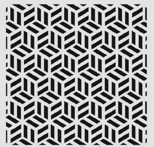 Geometrik Desenler Stencil Şablon (25x25) GE-071 ürün görseli 1