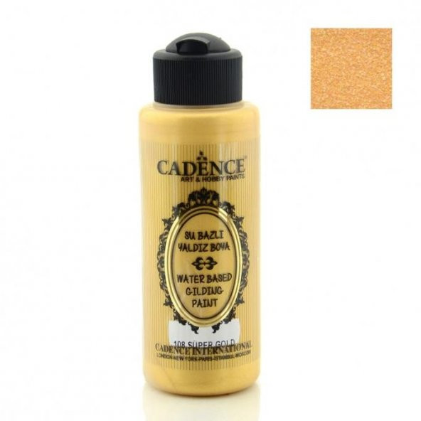 Cadence Su Bazlı Yaldız Boya 108 Süper Altın 120ML ürün görseli 1