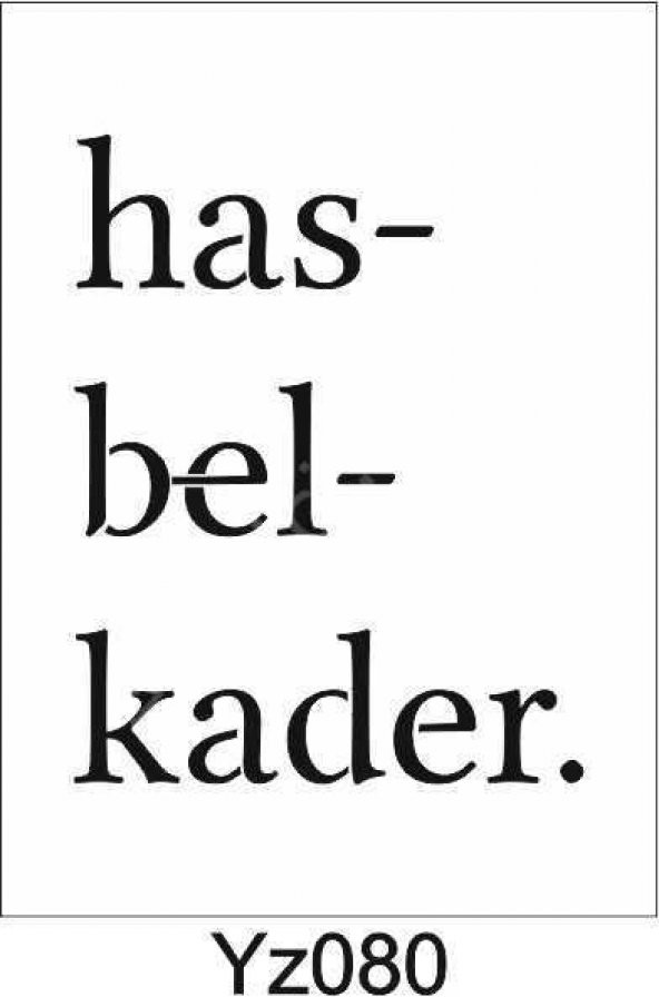 Yazı Desenler Stencil Şablon (21x30) YZ-080 ürün görseli 1