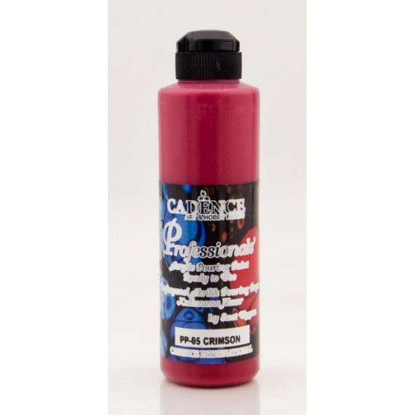 Cadence Profesyonel Hazır Pouring Boya PP05 Crimson Kırmızı 250ml ürün görseli 1