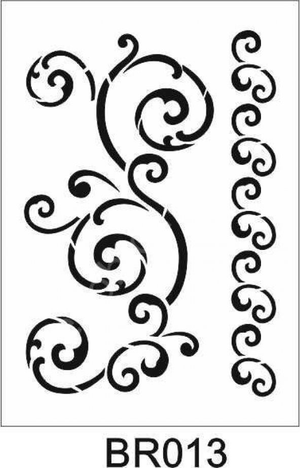 Border Desen Stencil Şablon (21x30) BR-013 ürün görseli 1