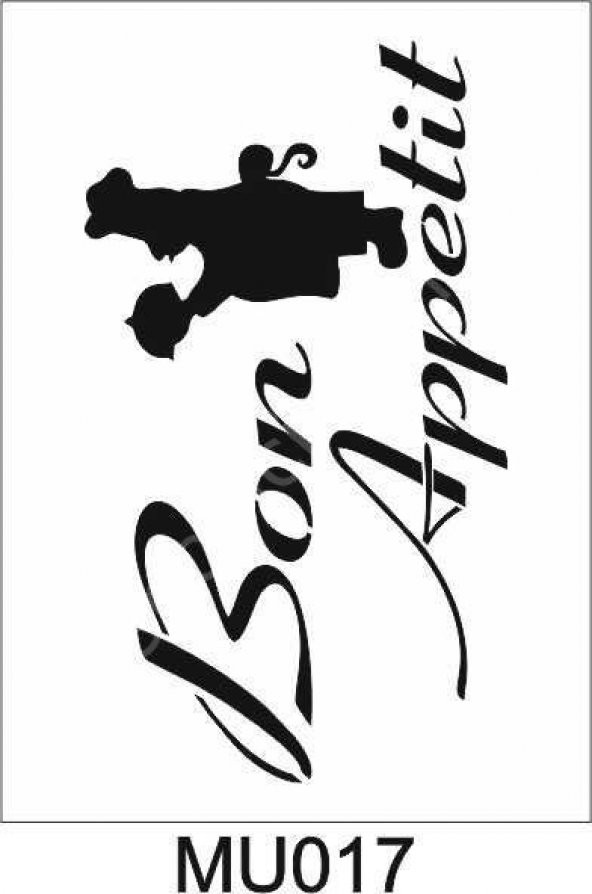 Mutfak Temalı Desenler Stencil Şablon (21x30) MU-017 ürün görseli 1
