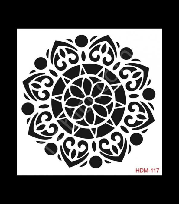 HDM117 Cadence Home Dekor Stencil 25x25 ürün görseli 1