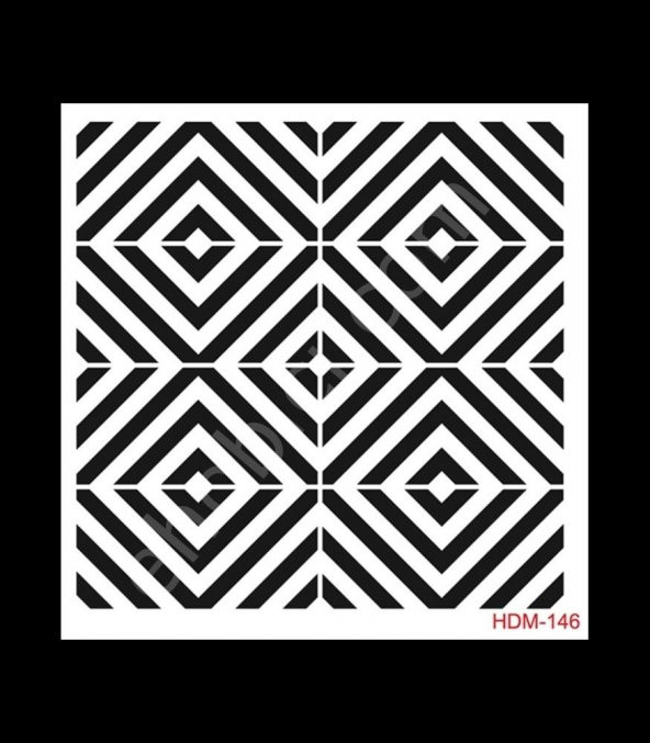 HDM146 Cadence Home Dekor Stencil 25x25 ürün görseli 1