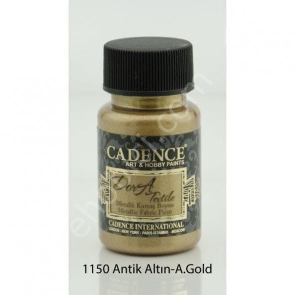 Cadence Dora Metalik Kumaş Boyası 1150 Antik Altın 50ml ürün görseli 1