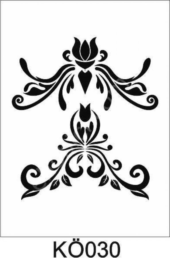 Köşe Desenler Stencil Şablon (25x25) KÖ-030 ürün görseli 1