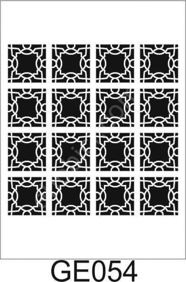 Geometrik Desenler Stencil Şablon (25x25) GE-054 ürün görseli 1