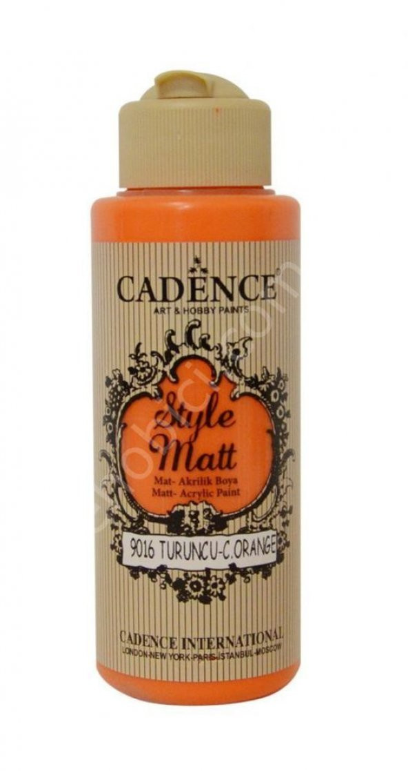 Cadence Style Matt Akrilik Boya S9016 Turuncu 120ml ürün görseli 1
