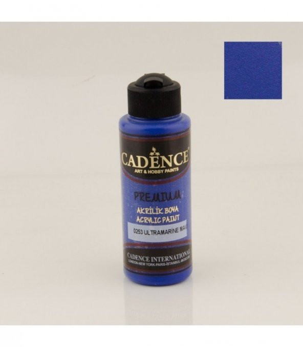 Cadence Akrilik Boya 0253 Ultra Marine Mavi Ahşap Boyası 120ML ürün görseli 1
