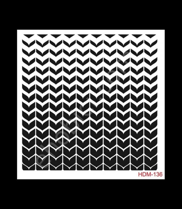 HDM136 Cadence Home Dekor Stencil 25x25 ürün görseli 1