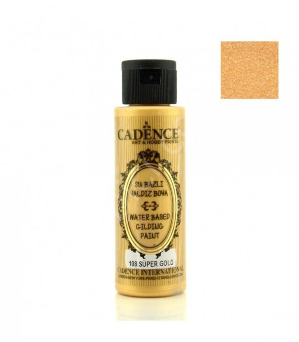 Cadence Su Bazlı Yaldız Boya 108 Süper Altın 70ML ürün görseli 1