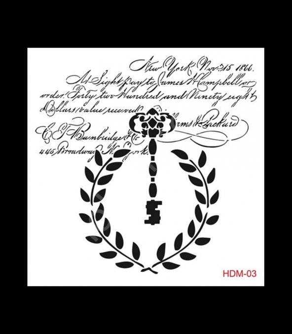 HDM03 Cadence Home Dekor Stencil 25x25 ürün görseli 1