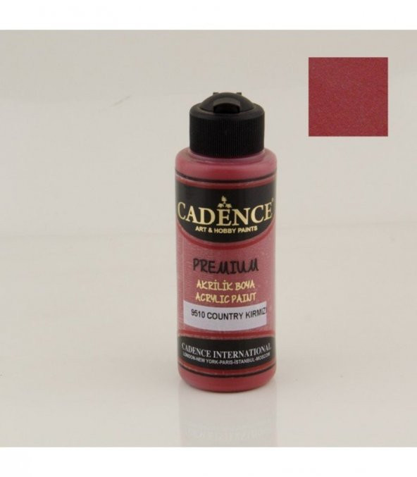 Cadence Akrilik Boya 9510 Country Kırmızı Ahşap Boyası 120ML ürün görseli 1