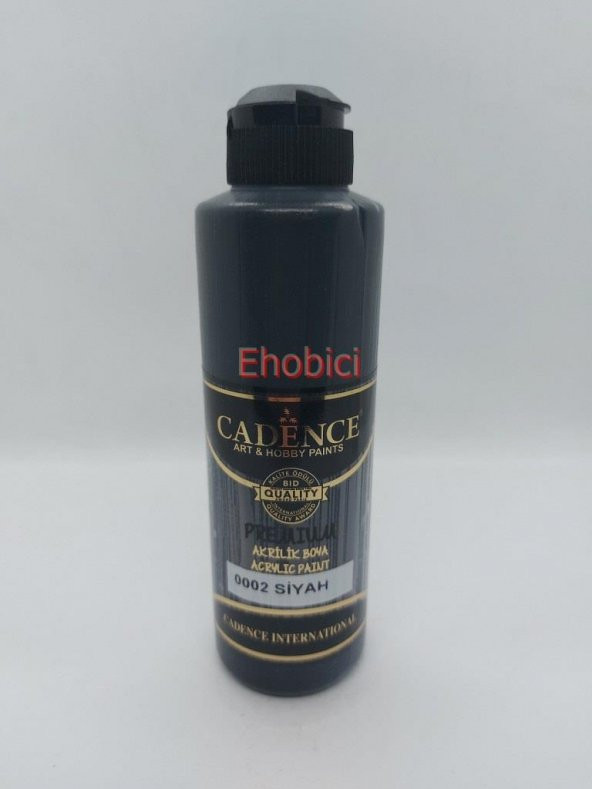 Cadence Akrilik Boya 250ML 0002 Siyah Ahşap Boyası ürün görseli 1