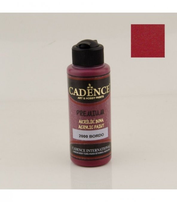 Cadence Akrilik Boya 2000 Bordo Ahşap Boyası 120ML ürün görseli 1