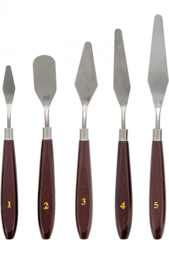 Profesyonel Metal Spatula Seti 5 li ürün görseli 1