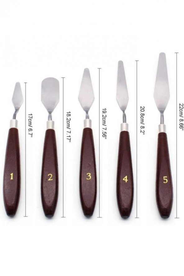 Profesyonel Metal Spatula Seti 5 li - Resim 2