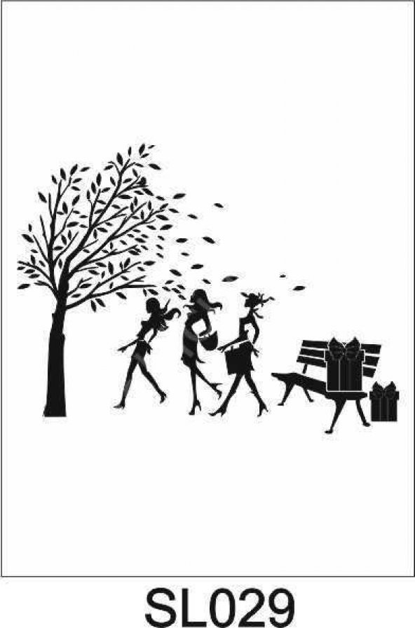 Siluet Desenler Stencil Şablon (21x30) SL-029 ürün görseli 1