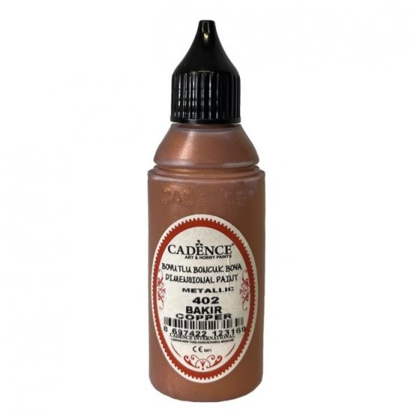 Cadence Metalik Boncuk Boya 402 Bakır 50ml ürün görseli 1