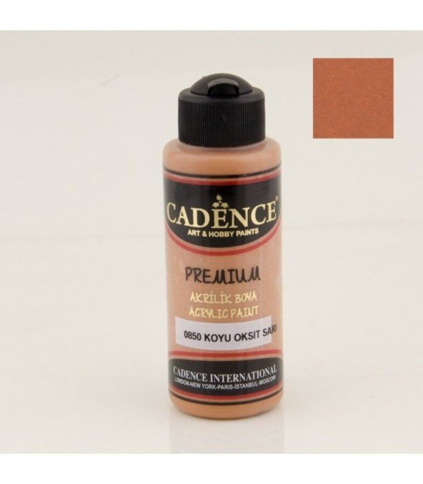 Cadence Akrilik Boya 0850 Koyu Oksit Sarı Ahşap Boyası 120ML ürün görseli 1
