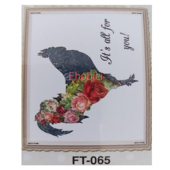 FT-65 Cadence Kumaş Transfer 25x35 Çiçekli Hayvan Figürleri Serisi ürün görseli 1