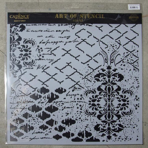 Cadence Grunge Duvar Stencil 45x45 - GCS-012 ürün görseli 1
