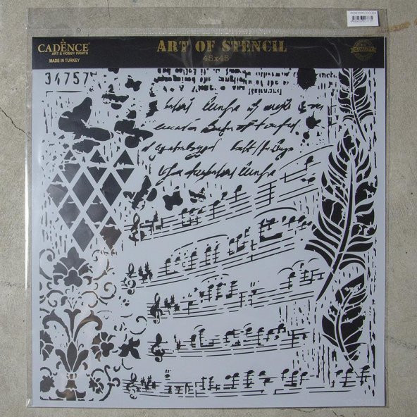 Cadence Grunge Duvar Stencil 45x45 - GCS-013 ürün görseli 1