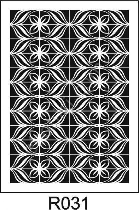 Ardışık Desen Stencil Şablon (25x35) R-031 ürün görseli 1