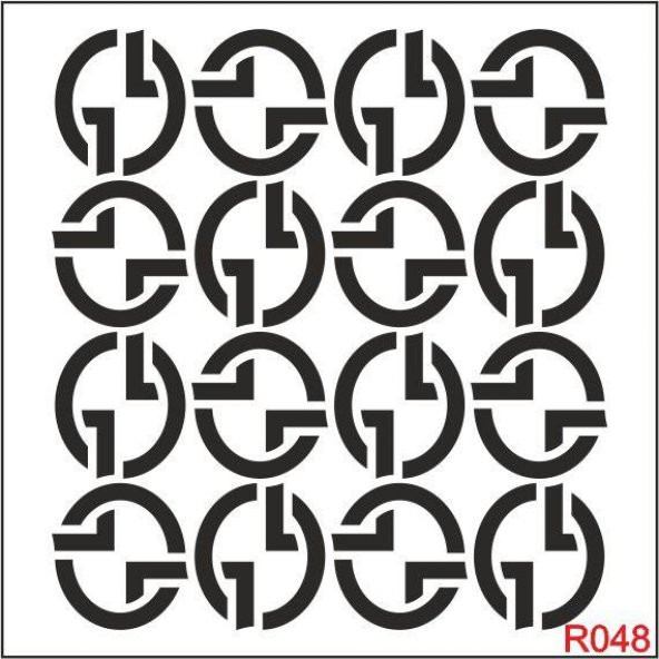 Ardışık Desen Stencil Şablon (30x30) R-048 ürün görseli 1