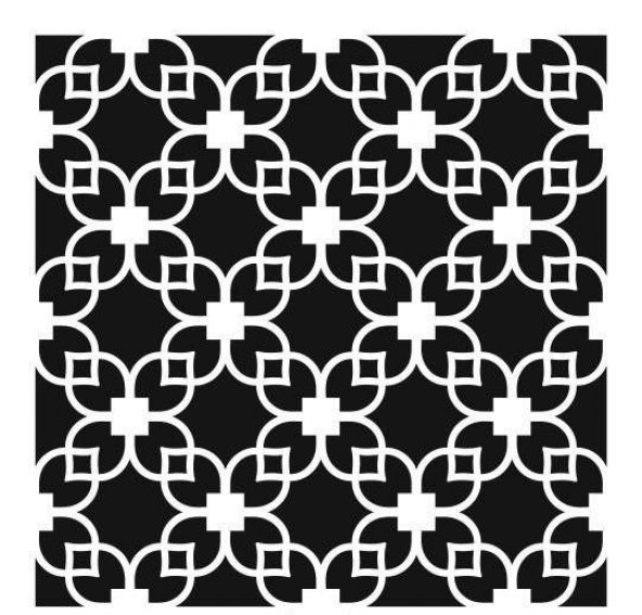 Ardışık Desen Stencil Şablon (30x30) R-054 ürün görseli 1