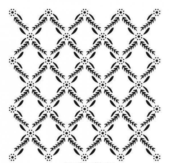 Ardışık Desen Stencil Şablon (25x25) R-056 ürün görseli 1