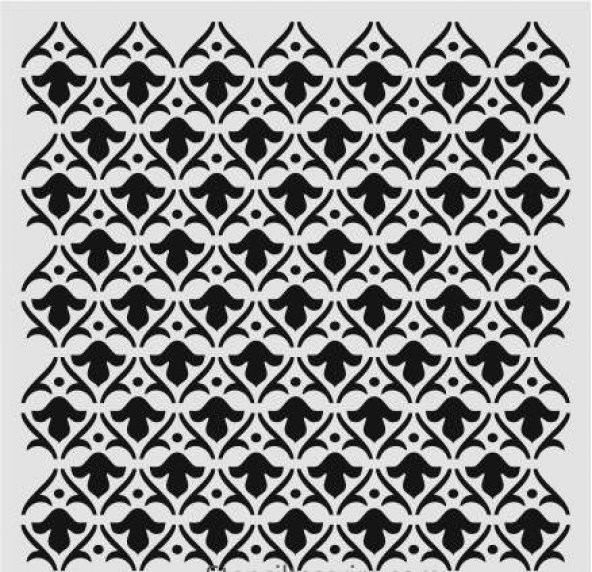 Ardışık Desen Stencil Şablon (25x25) R-061 ürün görseli 1