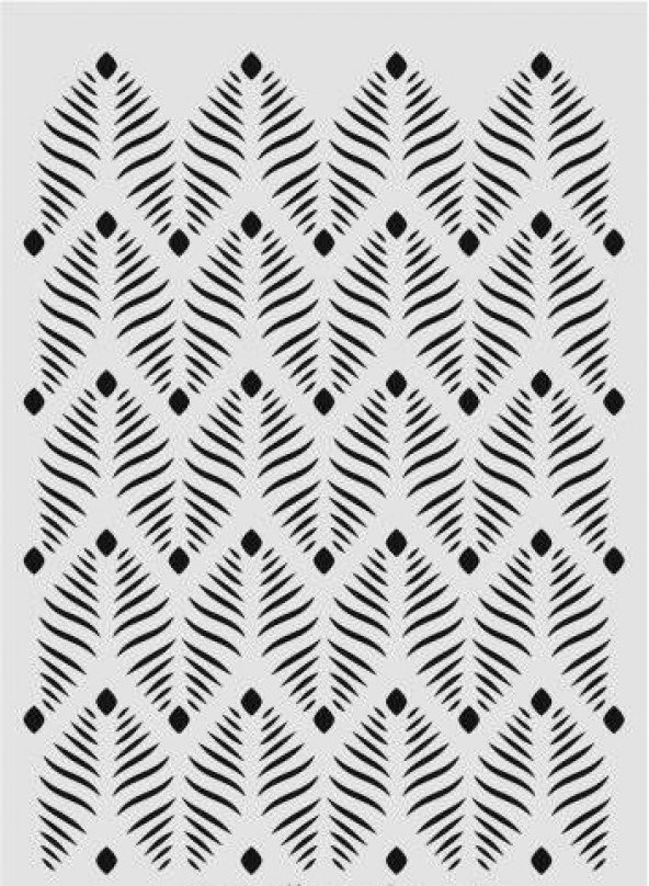 Ardışık Desen Stencil Şablon (21x30) R-063 ürün görseli 1