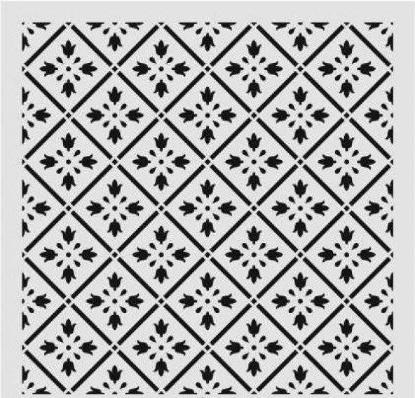 Ardışık Desen Stencil Şablon (40x40) R-067 ürün görseli 1