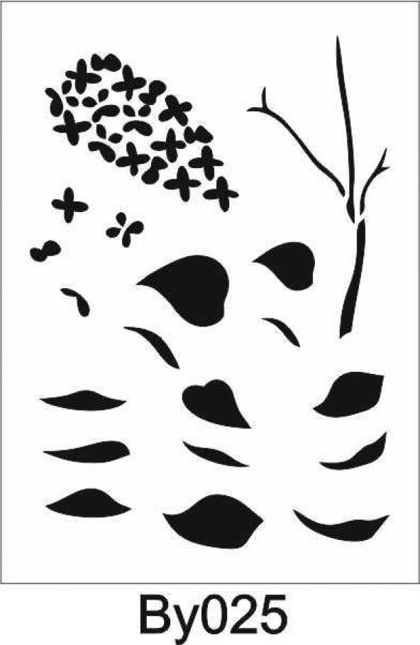 Boyutlu Desen Stencil Şablon (21x30) BY-025 ürün görseli 1